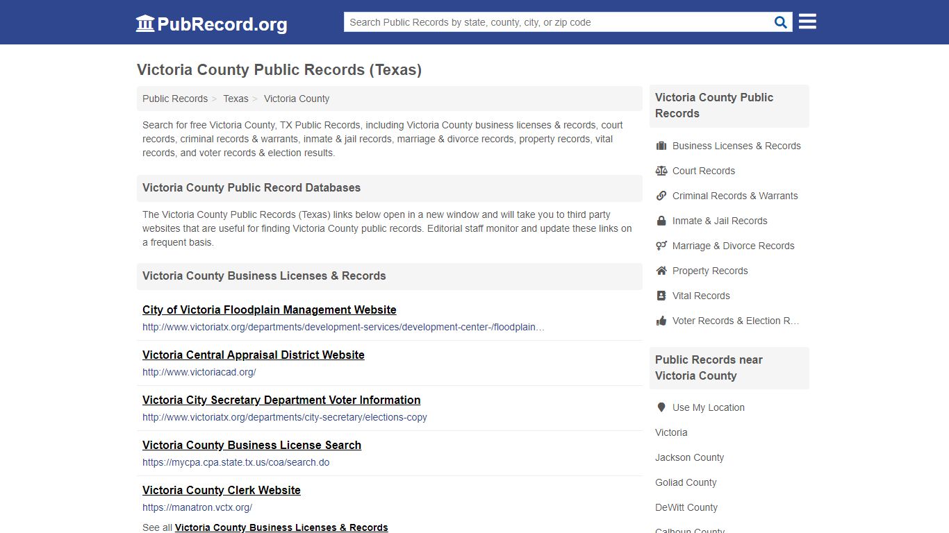 Free Victoria County Public Records (Texas Public Records)