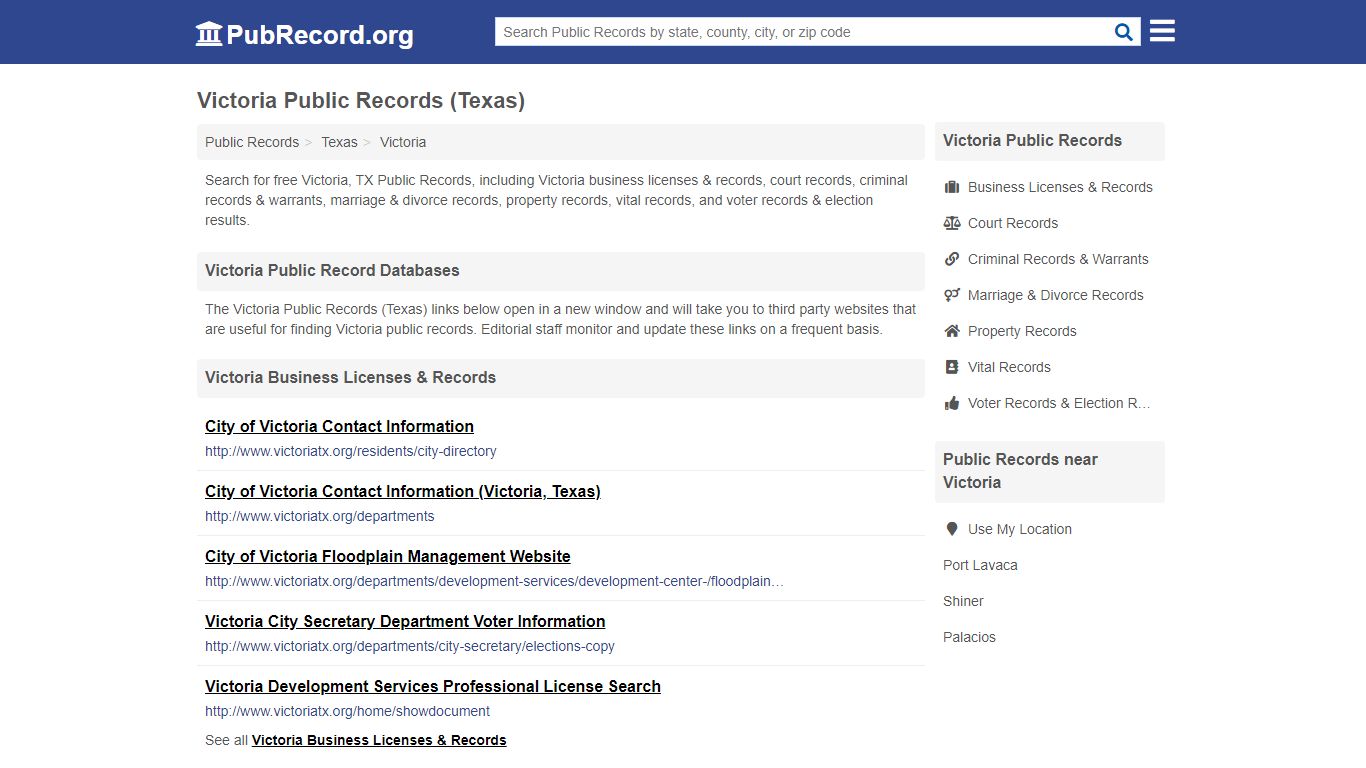 Free Victoria Public Records (Texas Public Records)